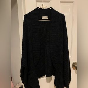 Urban Outfitters Dark Navy Knit Oversized Cardigan with Pockets (Size S)